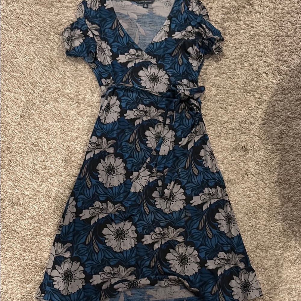 Banana Republic Gray and Silver High Low Sundress